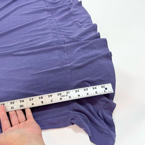 Anthropologie Shift Dress Women's Medium Bell Sleeve Keyhole Purple Mini NEW - Picture 3 of 12